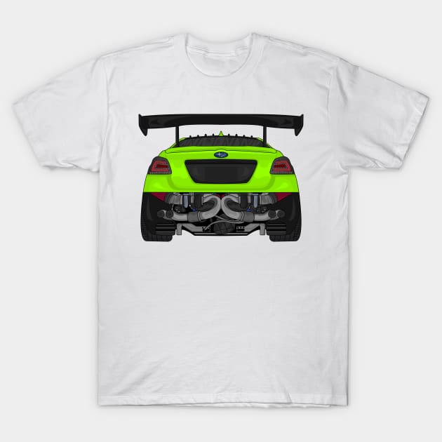 WRX REAR LIME T-Shirt by VENZ0LIC